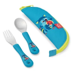 Set de 2 couverts MINIZ pour enfants – Design raton laveur – Pratiques et ludiques
