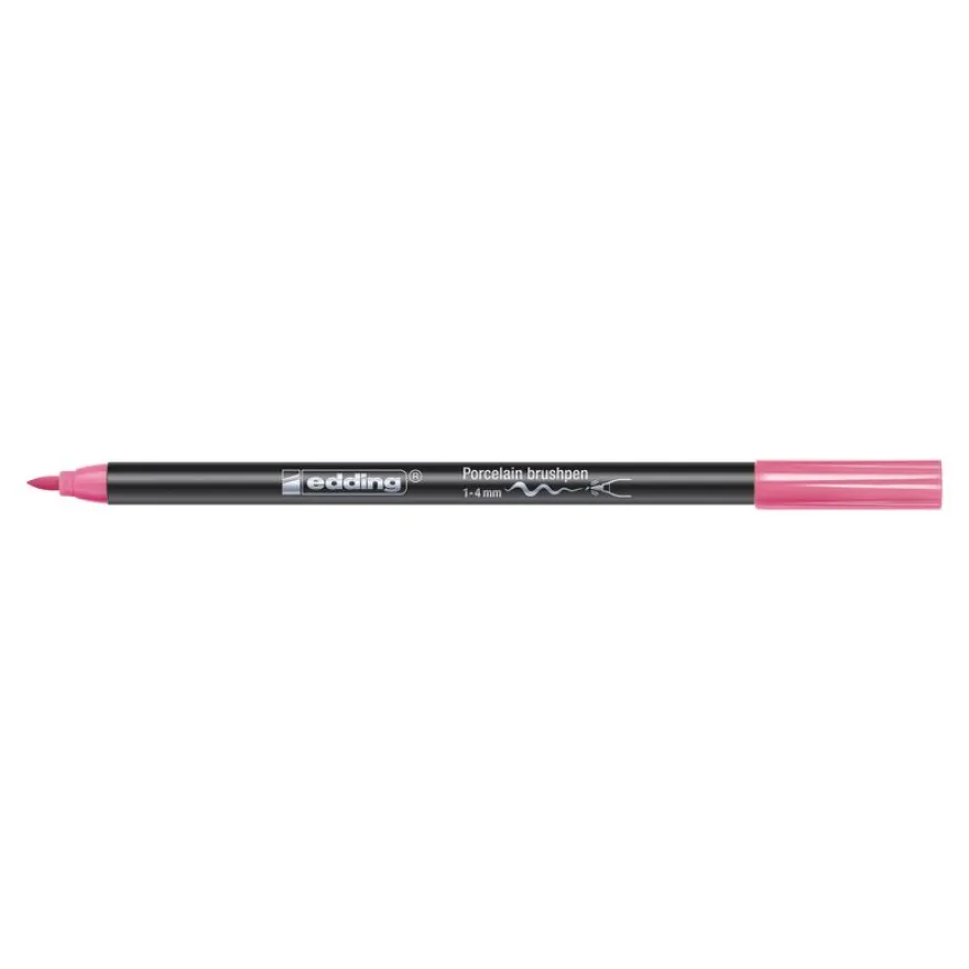 Set de 6 feutres pinceau pour porcelaine Edding 4200 – Couleurs chaudes – Résistants au lave-vaisselle