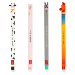 Set de 4 Legami - Stylos à encre gel effaçable Farm Sweet Farm