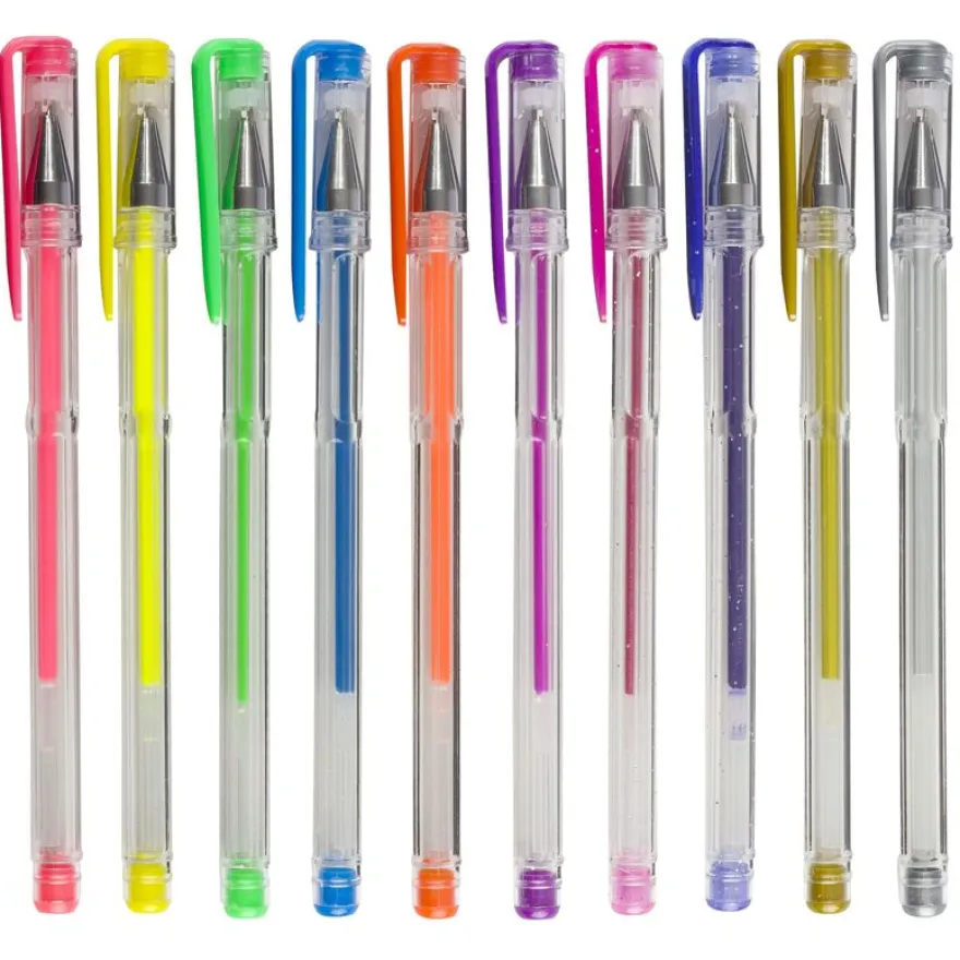 Set de 10 stylos gel