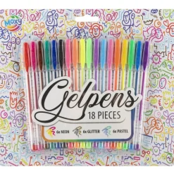 Set de 18 stylos gel