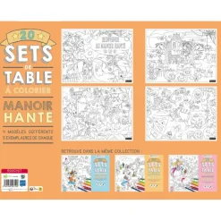 Sets de table à colorier Manoir hanté - 32 x 42 cm - Bouchut