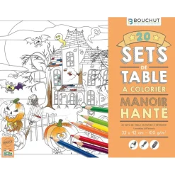 Sets de table à colorier Manoir hanté - 32 x 42 cm - Bouchut