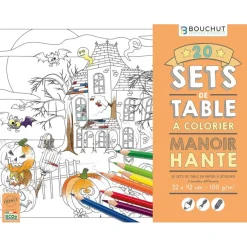 Sets de table à colorier Manoir hanté - 32 x 42 cm - Bouchut