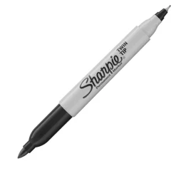 Sharpie - Marqueur permanent double pointe fine et ultra fine - noir
