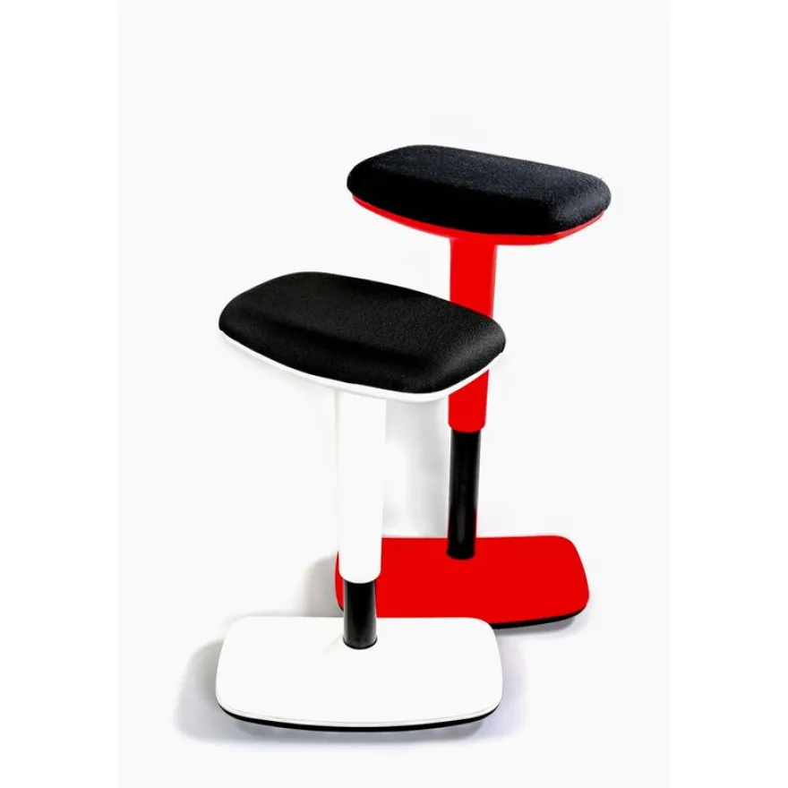 Siege Technique LED - tabouret assis-debout - hauteur réglable jusqu'à 76 cm - rouge