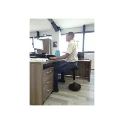 Siege technique MOOVE - tabouret assis-debout ergonomique - hauteur réglable jusqu'à 89 cm - noir