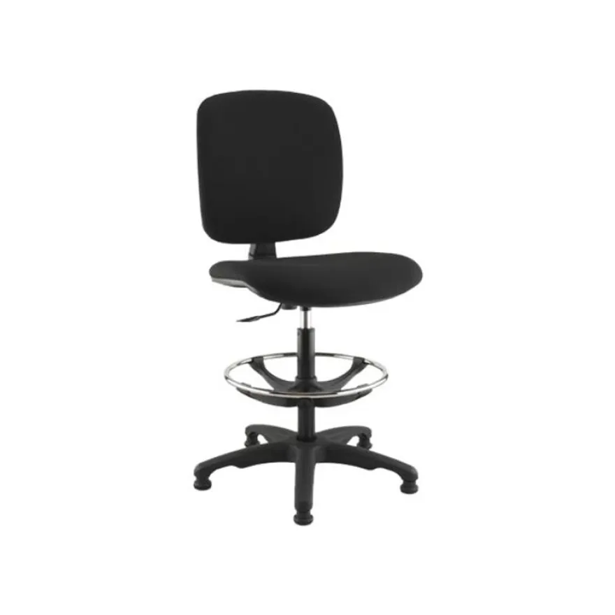 Siège technique KILIMA - tabouret assis-debout - hauteur réglable jusqu'à 80 cm - repose-pieds - noir
