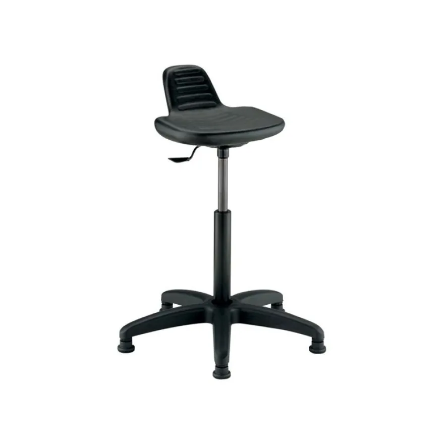 Siège technique SPRING - tabouret assis-debout - hauteur réglable jusqu'à 68 cm - noir