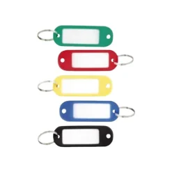 Sign - 100 Porte-clés - 56 x 22 mm - plastique - couleurs assorties