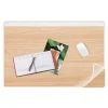 Silva by CEP - Sous-main avec rabat transparent - 58,5 x 38,5 cm - blanc et hêtre