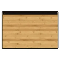 Silva by CEP - Sous-main avec rabat transparent - 58,5 x 38,5 cm - noir, bambou