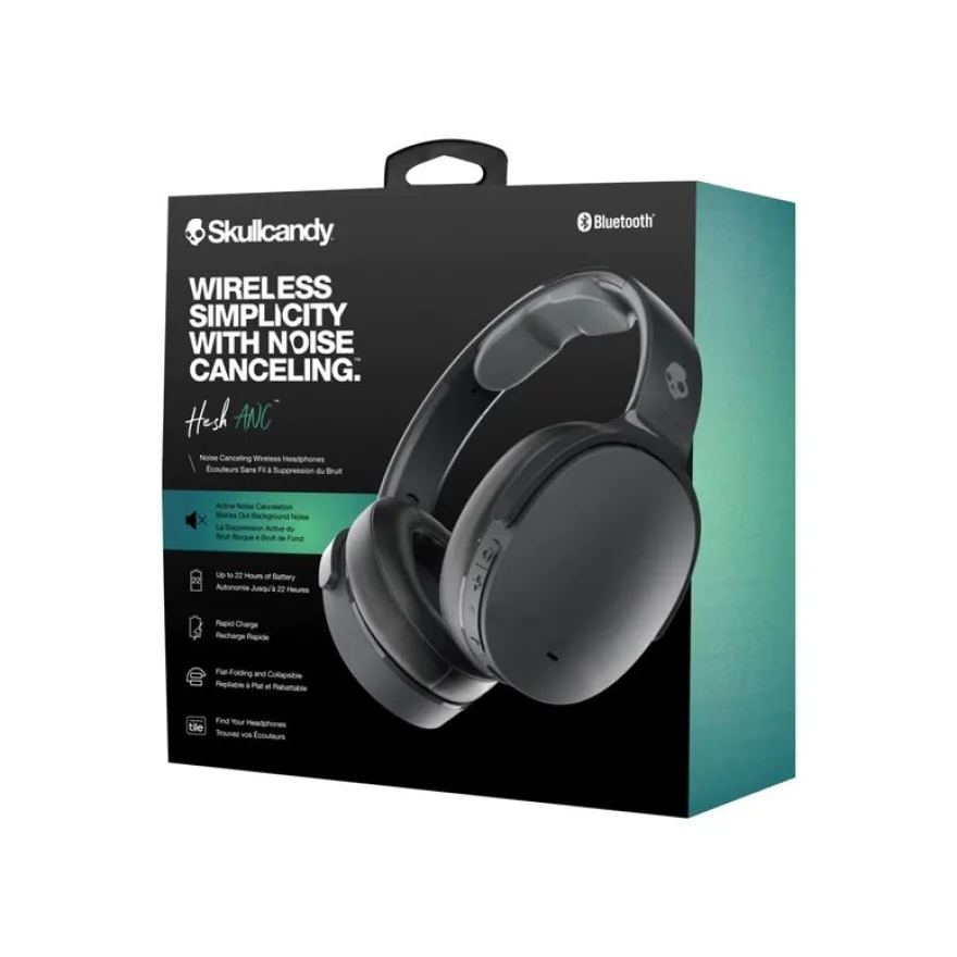 Skullcandy HESH ANC - Écouteurs sans fil avec micro - Suppresseur de bruit actif - noir