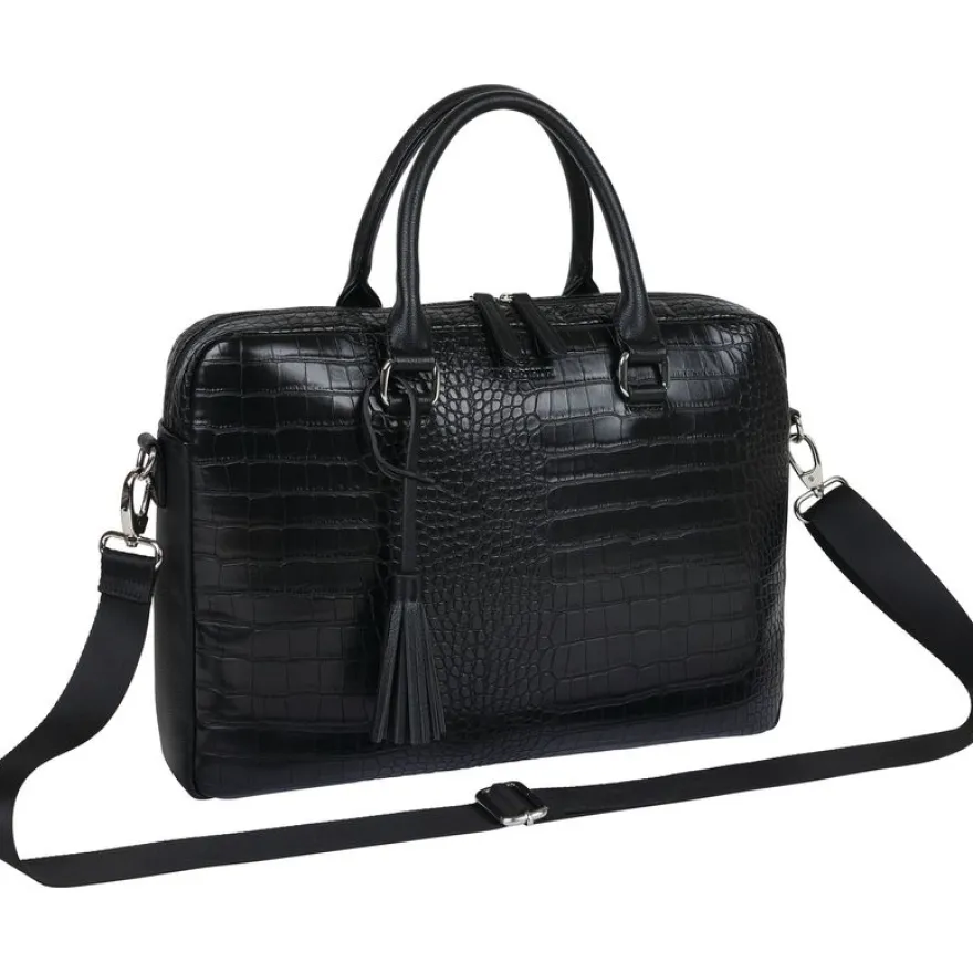 Sofia Croco - sacoche ordinateur 15,6'' - noir