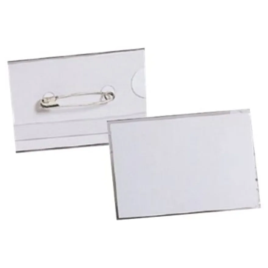 SOLVEIG badge nominatif - pour 40 x 60 mm - transparent (pack de 50)