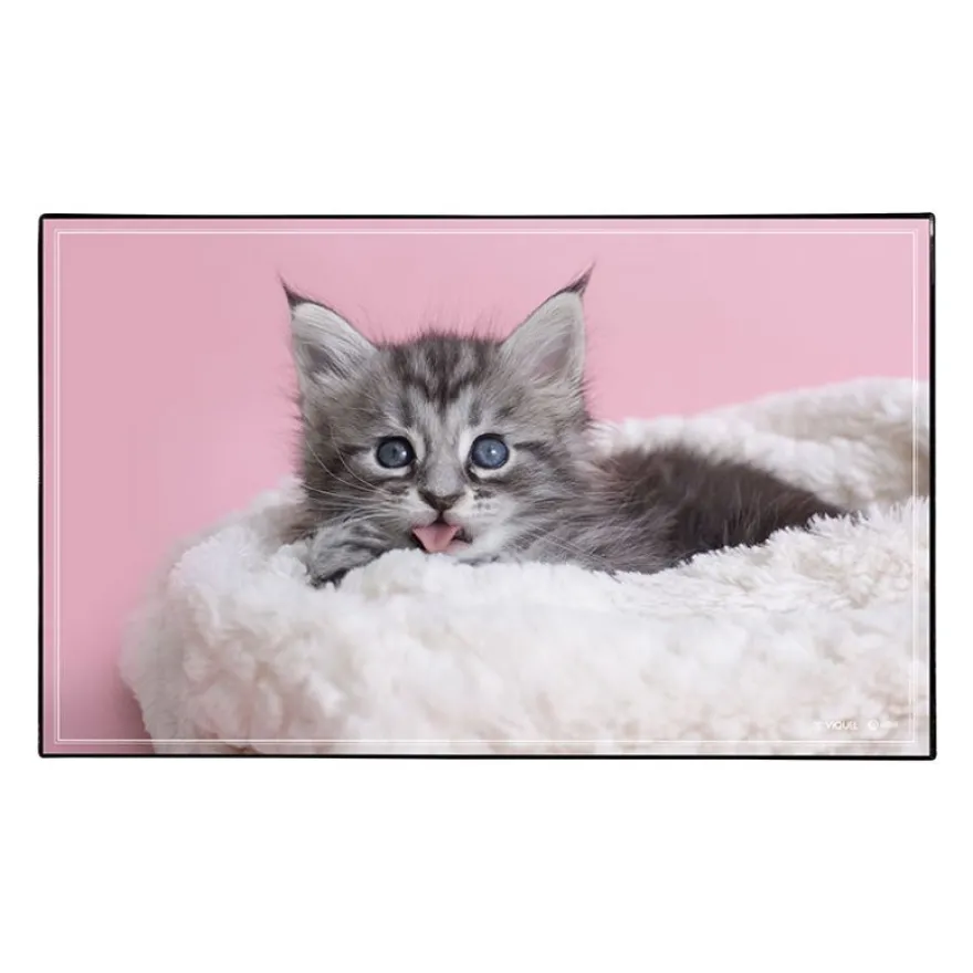 Sous-main Animaux Chaton + Chiot - 59,5 x 36,2 cm - Assortis - Viquel