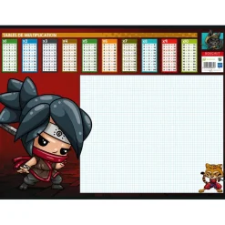 Sous-main carton rigide Ninja's - 40,5 x 55 cm - Bouchut