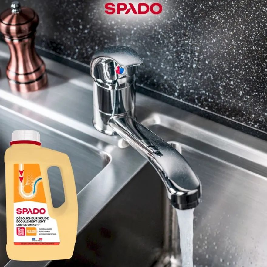 Spado - Déboucheur liquide spécial écoulement - 1L