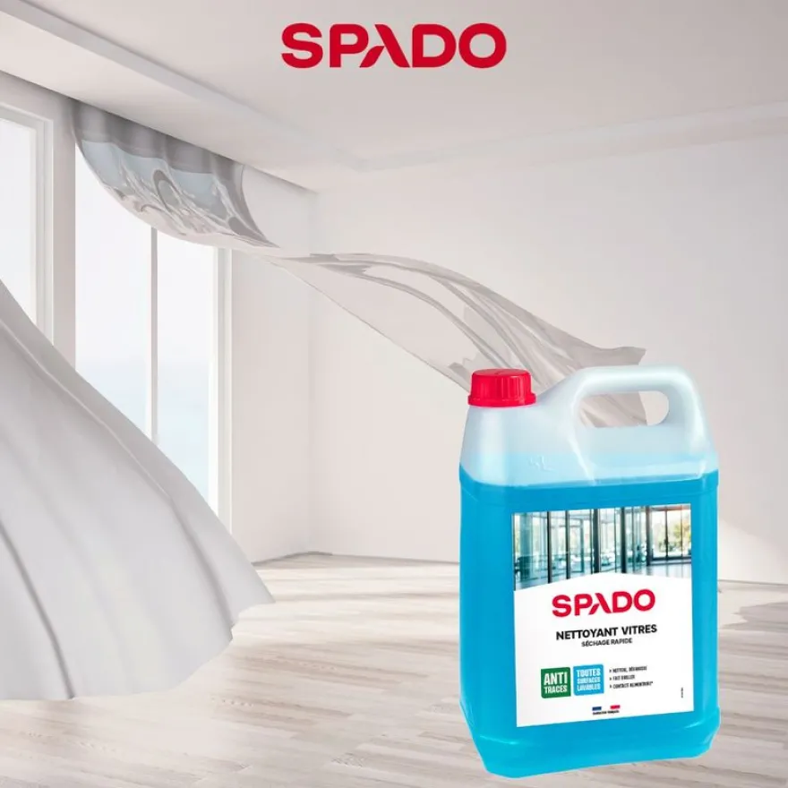 SPADO PRO - Produit de nettoyage vitres - bouteille 5 L