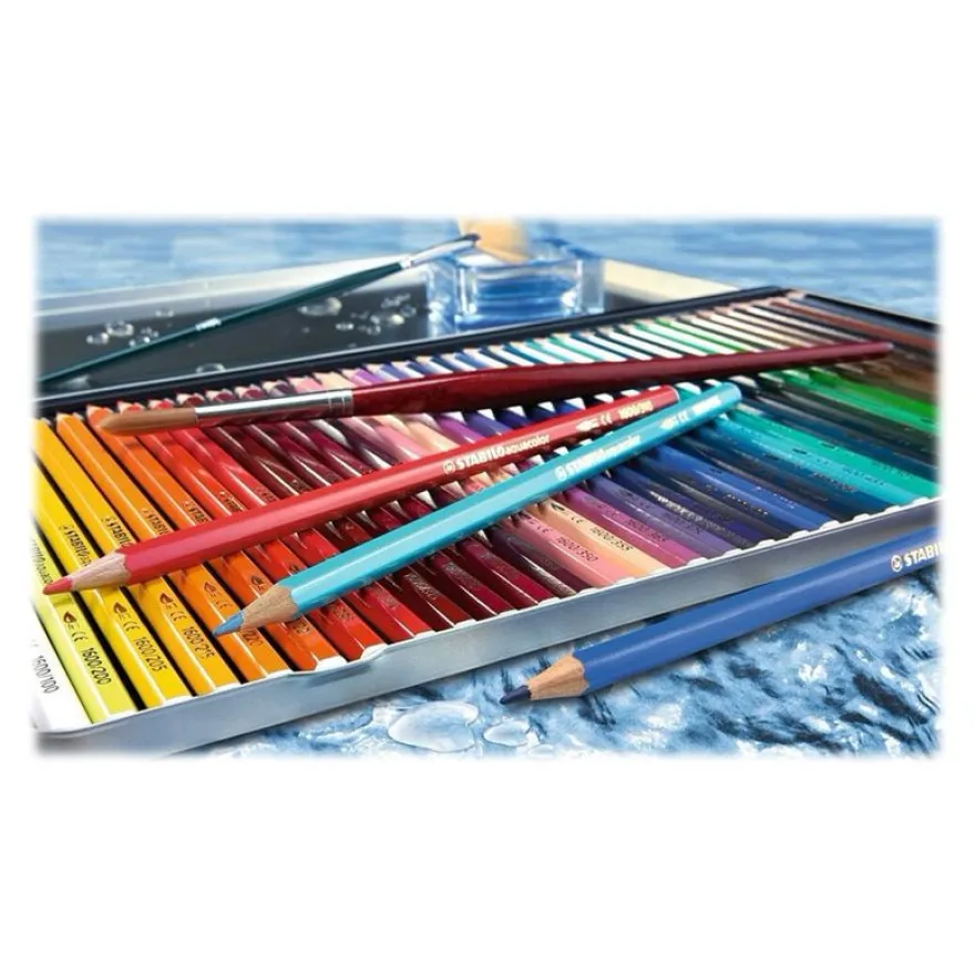 STABILO Aquacolor Arty - 24 Crayons de couleur aquarellables