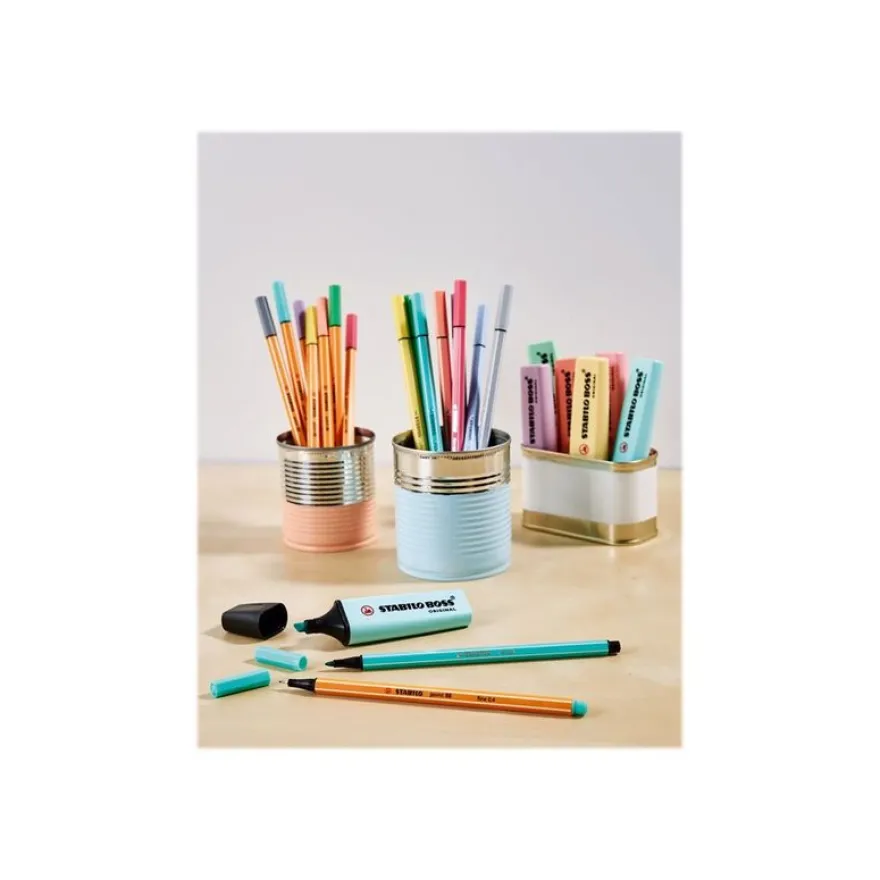 STABILO BOSS ORIGINAL Pastel - Pack de 6 surligneurs - couleurs assorties