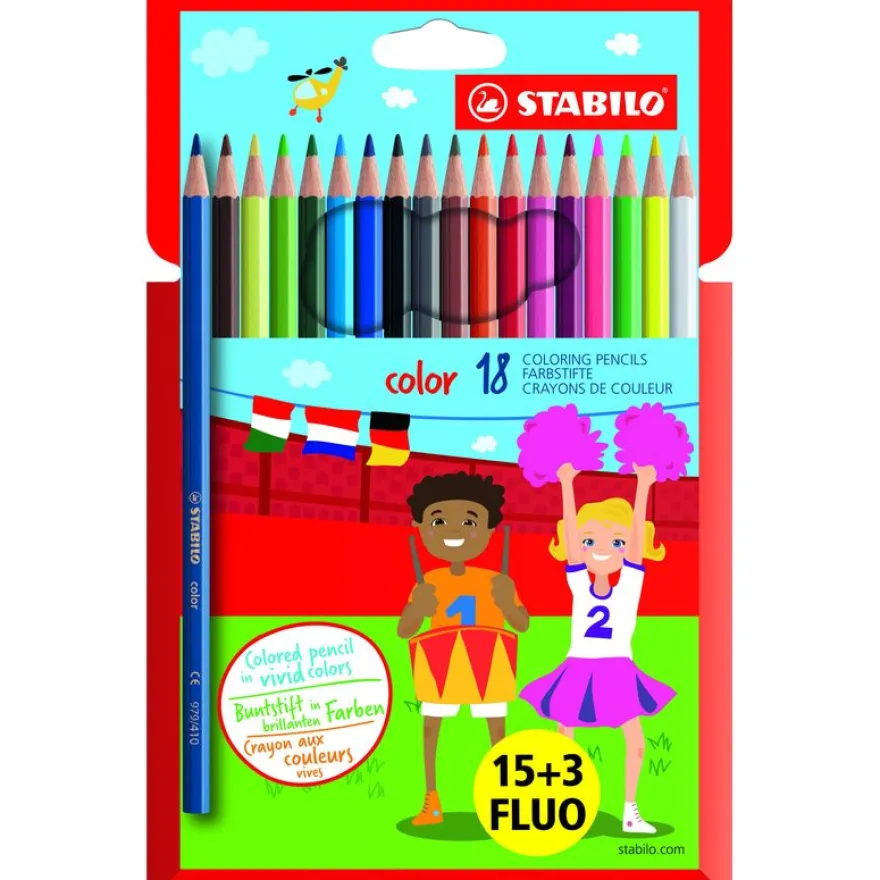 STABILO Color - 18 Crayons de couleur