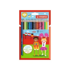 STABILO color Swano - 18 Crayons de couleur - couleurs assorties