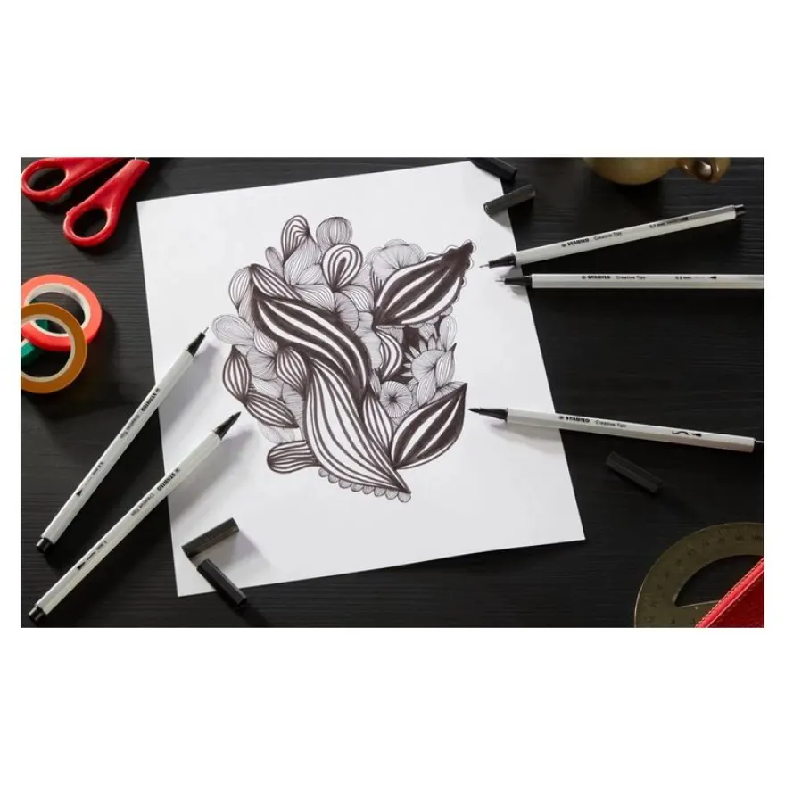 Stabilo Creative Tips Arty - Étui Carton 10 Stylos Feutres