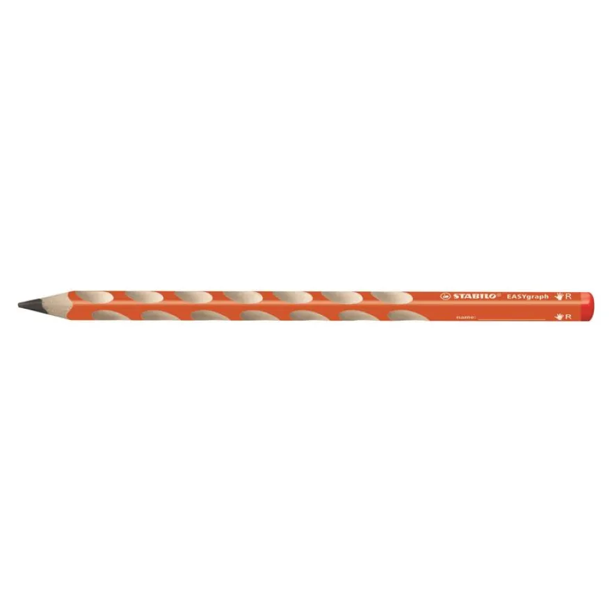 STABILO Easy Graph - Crayon à papier HB - pour droitier - orange