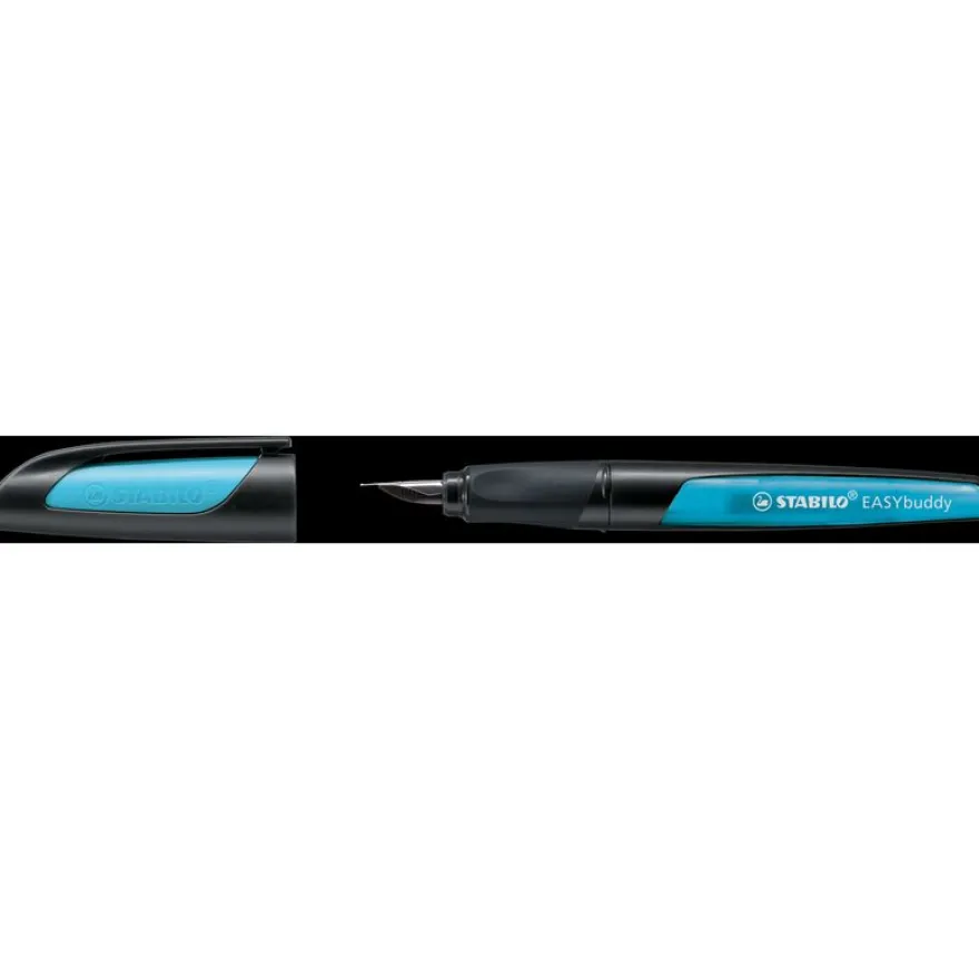 STABILO EASYbuddy - Stylo plume ergonomique - pour gaucher - bleu/noir