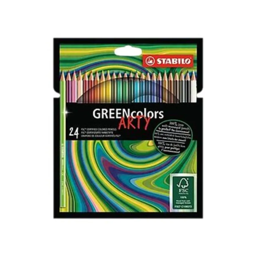 STABILO GREENcolors Arty - 24 Crayons de couleur