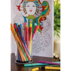 STABILO Pen 68 - 24 Feutres pointe moyenne - couleurs assorties