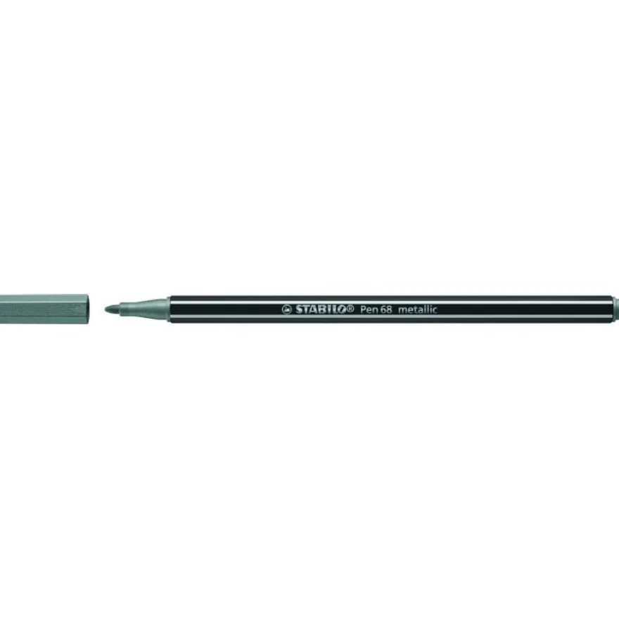 STABILO Pen 68 Metallic - Feutre métallisé 1,4 mm - argent