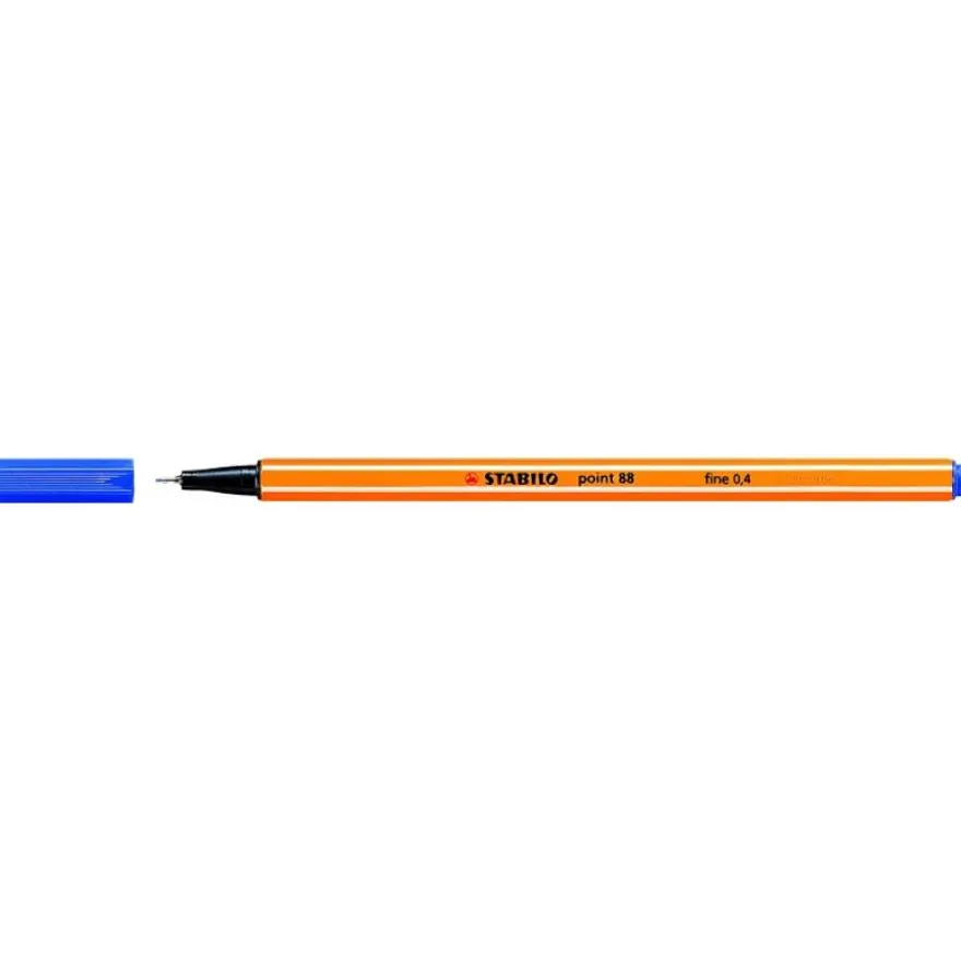 STABILO Point 88 - Pack de 10 feutres fins - 0.4 mm - couleurs assorties