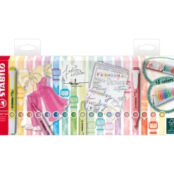 STABILO swing cool Fashion Edition by Marina Hoermanseder - Chevalet de 18 surligneurs - couleurs assorties