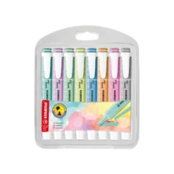STABILO swing cool Pastel - Surligneur - couleurs assorties - encre à l'eau - 1-4 mm (pack de 8)