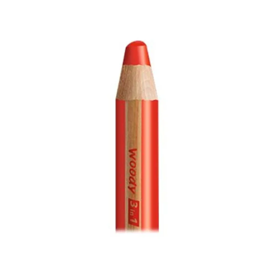 Stabilo woody 3 in 1 - 6 Crayons de couleur - 10 mm - couleurs assorties