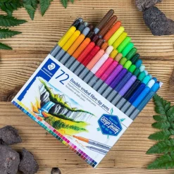 STAEDTLER - 72 Feutres de coloriage - double pointe fine et large