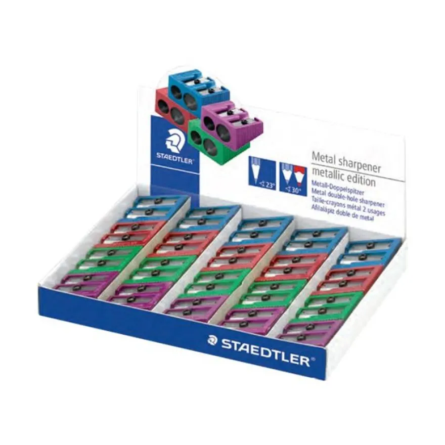STAEDTLER - Taille crayon - 2 trous métal - plusieurs coloris disponibles