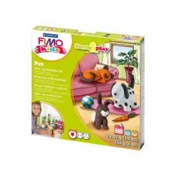 STAEDTLER FIMO kids form&play Pet - kit de pâte à modeler - Modèle Animaux Familiers