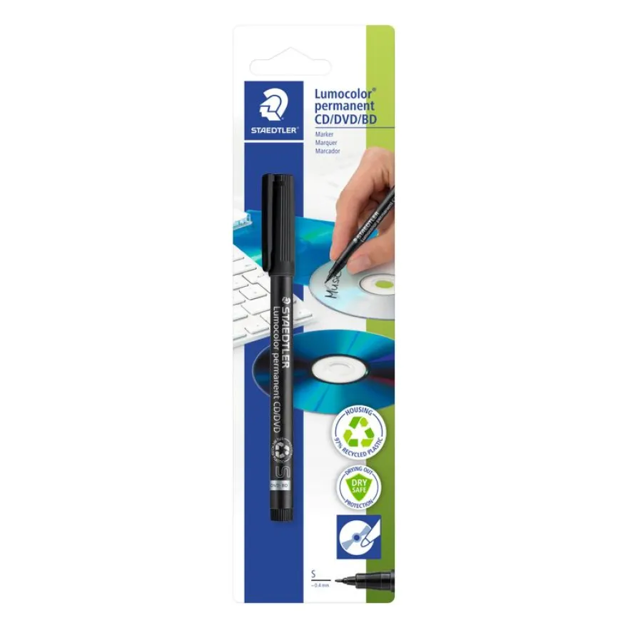 STAEDTLER Lumocolor 310 - Feutre noir pour CD/DVD