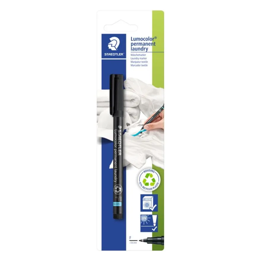 STAEDTLER LUMOCOLOR 319 - Marqueur permanent pour textiles - pointe fine - noir