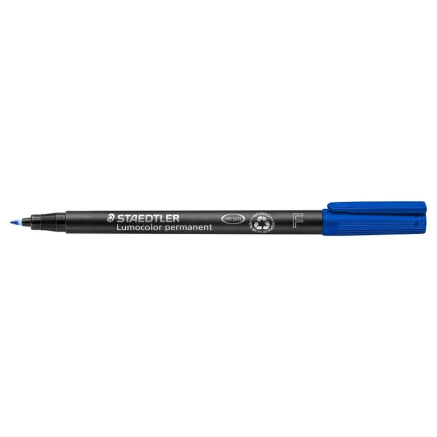 STAEDTLER LUMOCOLOR 318 - Marqueur permanent - pointe fine - bleu