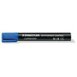 STAEDTLER Lumocolor 350 - Marqueur permanent - pointe biseau - bleu