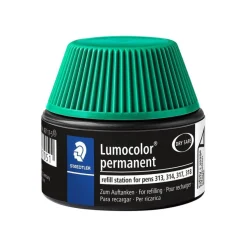 STAEDTLER Lumocolor - Flacon de recharge 15 ml - vert - pour feutres permanents Lumocolor 313/314/317/320