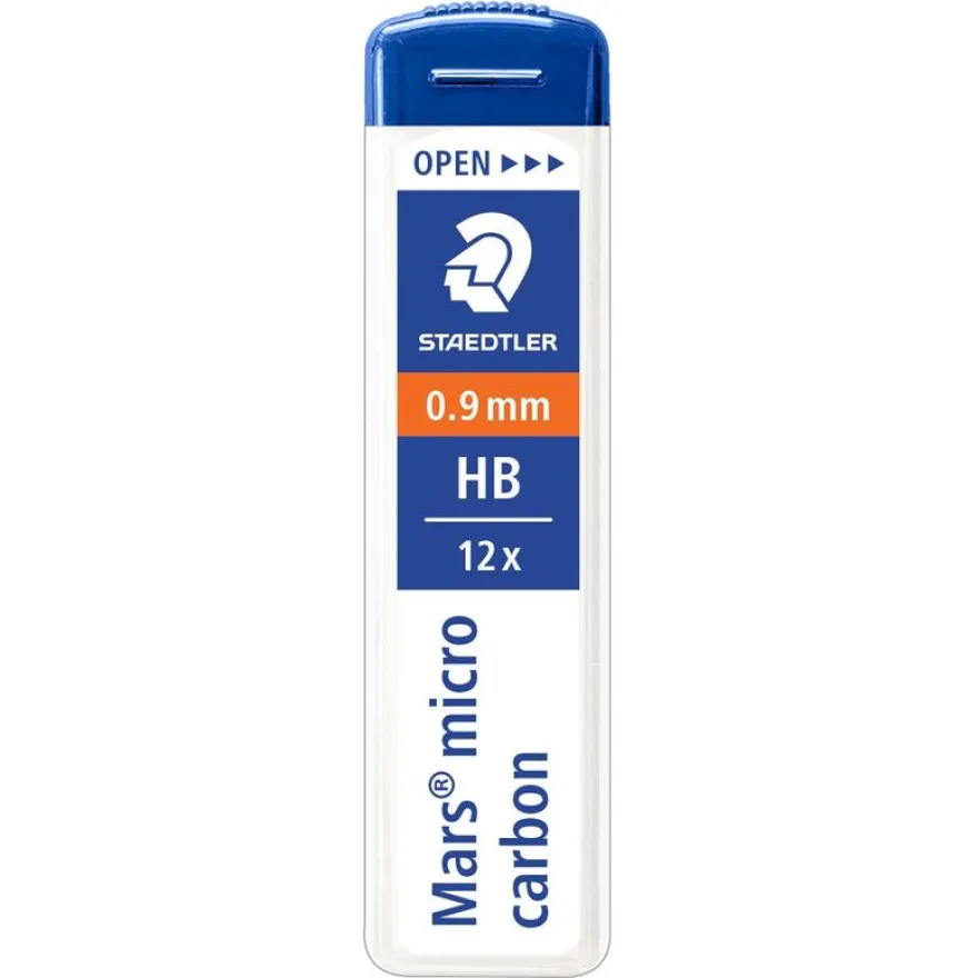STAEDTLER Mars micro - Etui de 12 Mines pour porte mines - HB - 0,9 mm