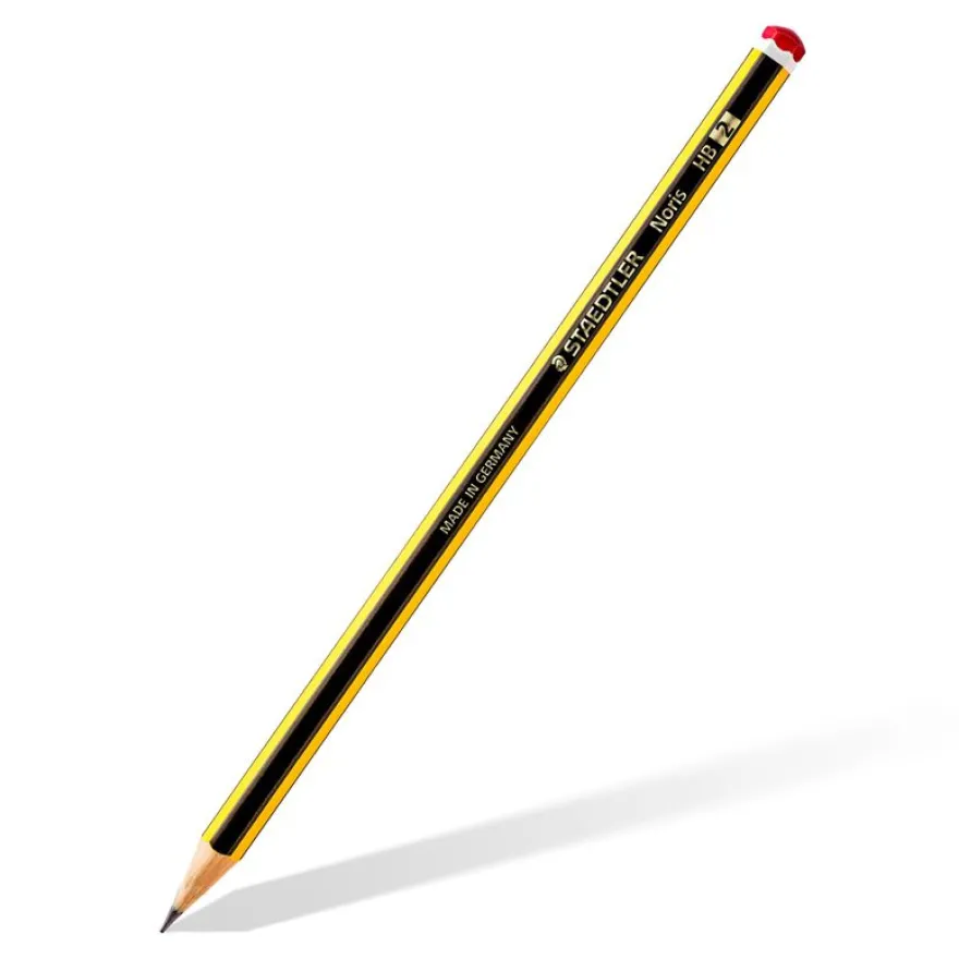 STAEDTLER Noris 120 - 12 Crayons à papier - HB - avec gomme et taille-crayon - pack spécial anniversaire