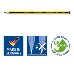 STAEDTLER Noris - Pack de 6 Crayons à papier - HB - 2 mm - avec 2 gommes