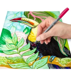 STAEDTLER Pigment brush 371 - 12 Feutres pointe pinceau - couleurs basiques assorties - encre Multi Ink intense