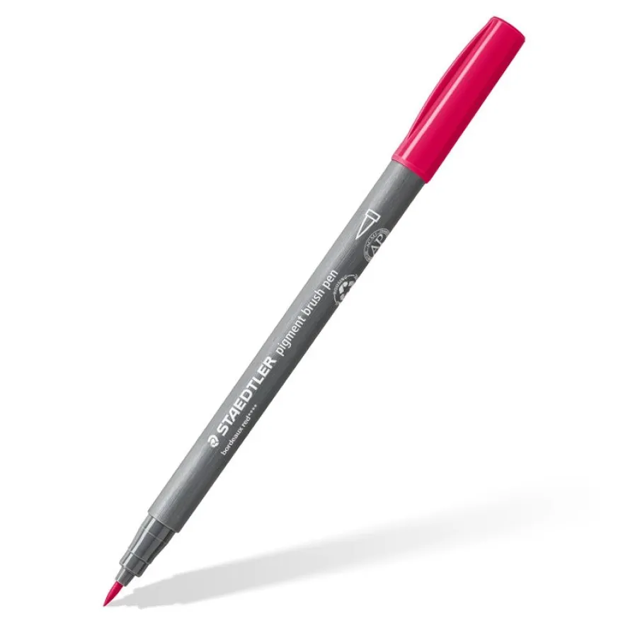 STAEDTLER Pigment brush 371 - 36 feutres pointe pinceau - couleurs assorties - encre Multi Ink intense